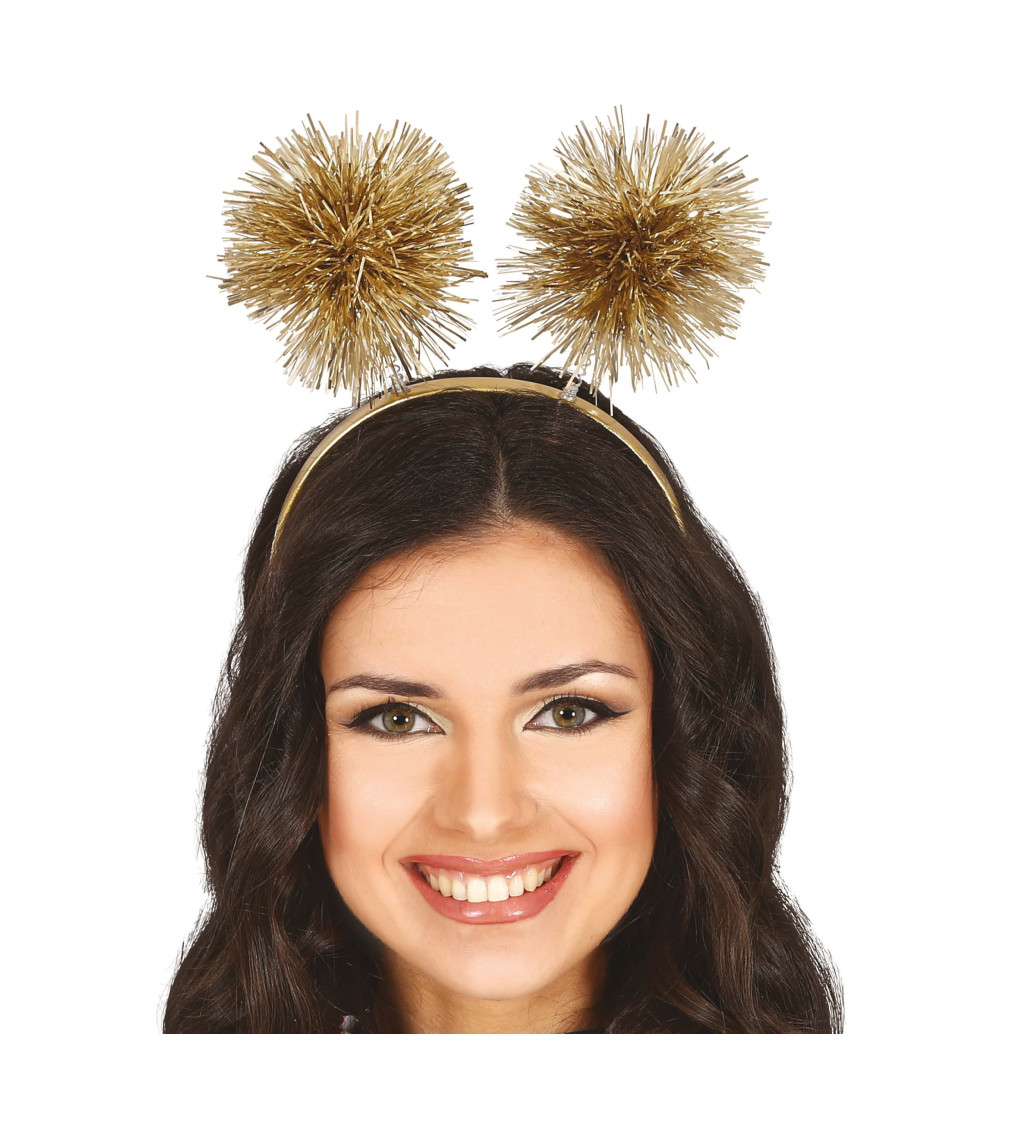 Čelenka s třásněmi zlatá