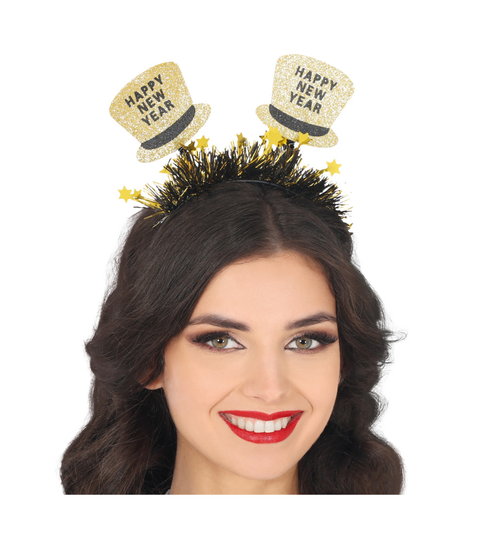 Čelenka s kloboučky Happy New Year