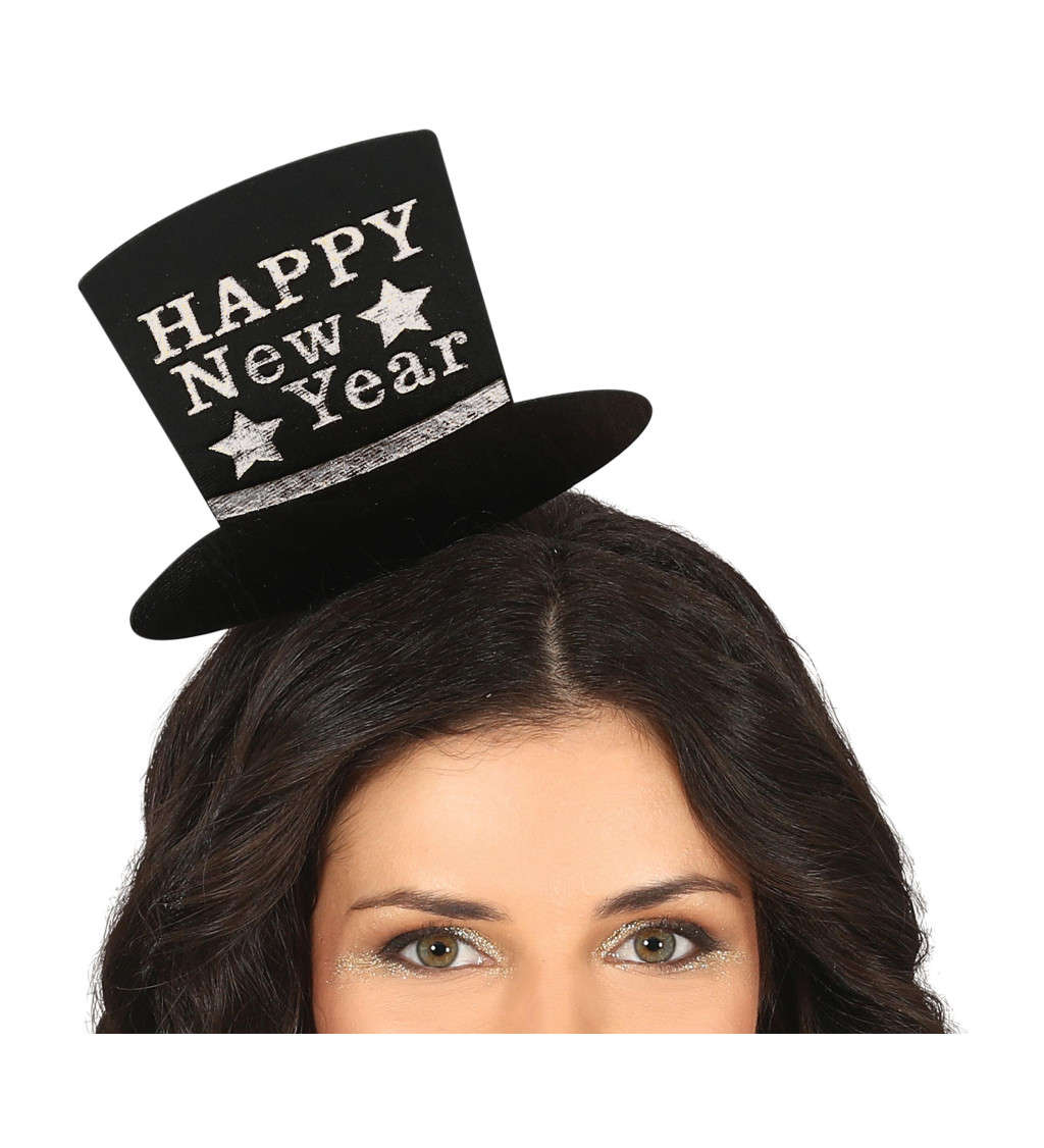 Stříbrná čelenka Happy New Year