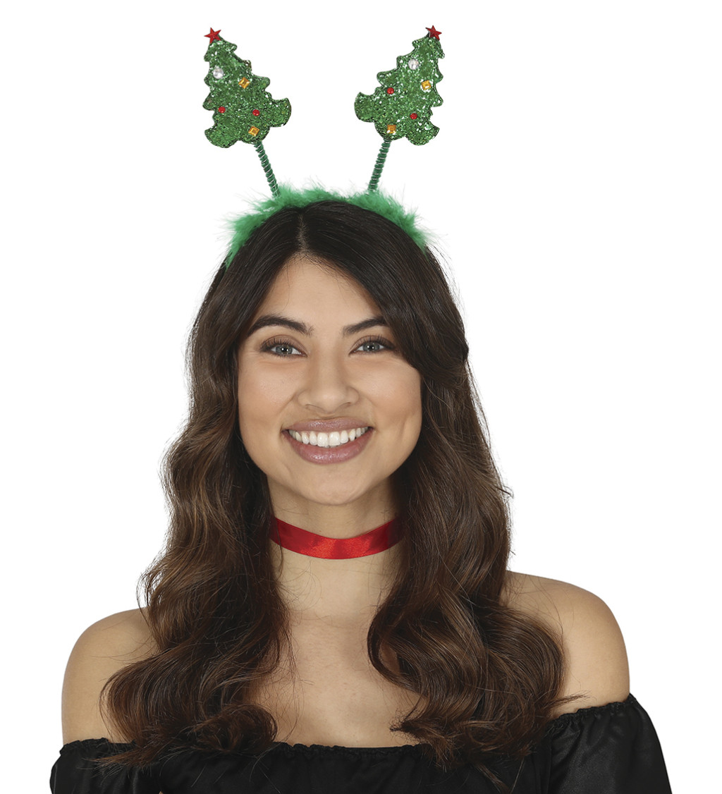 Čelenka vánoční stromečky