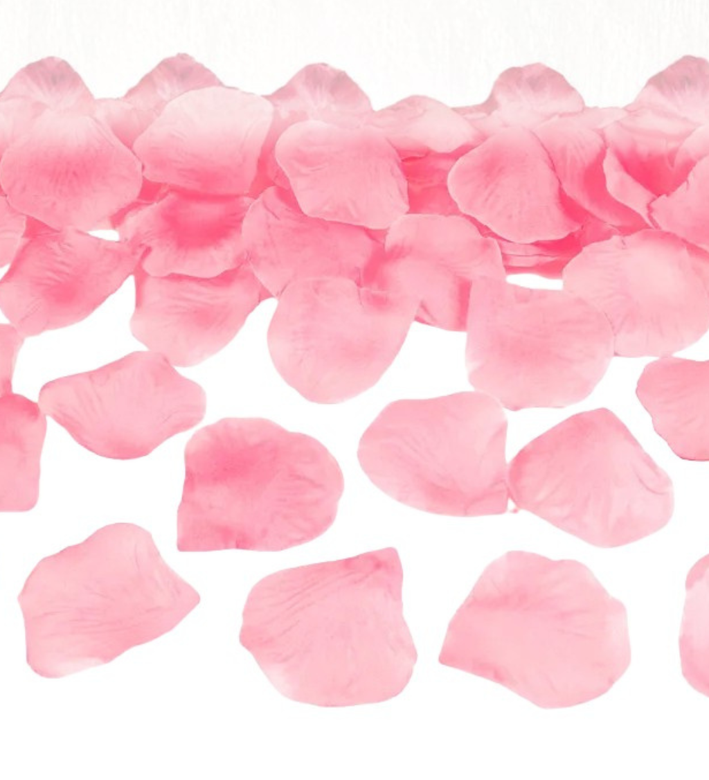 Světle růžové okvětní plátky růží