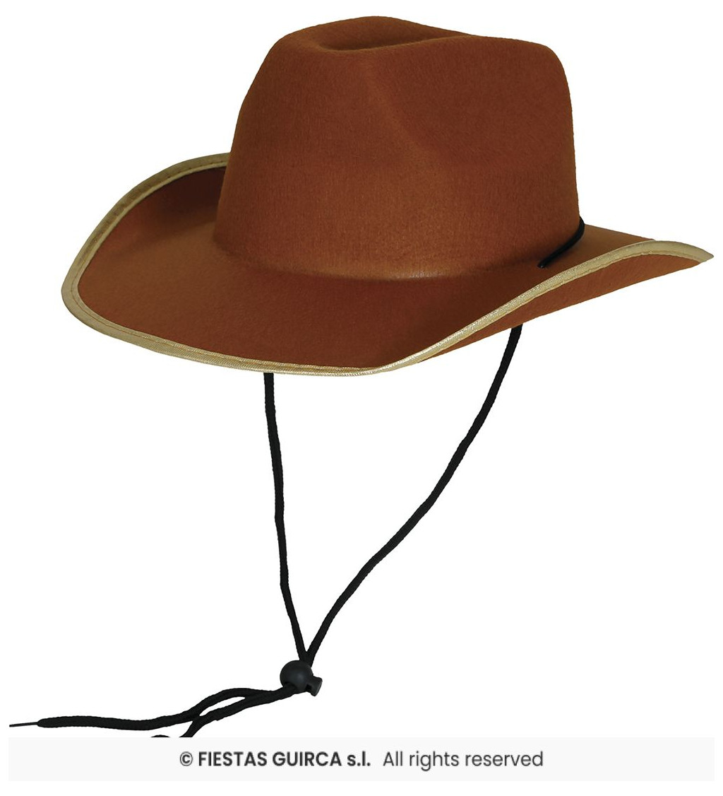 Kovbojský klobouk - hnědý