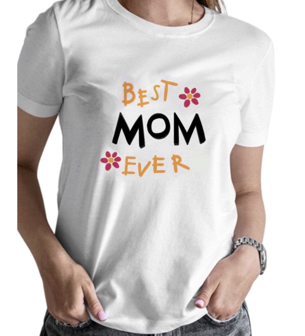 Dámské tričko bílé Best mom ever