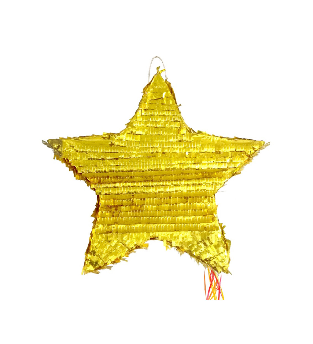 Piňata zlatá hvězda