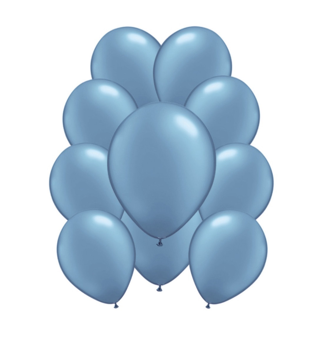 Latexové balónky pastelové matně modré