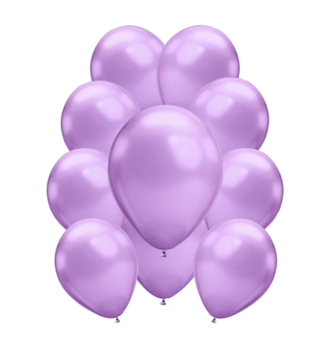 Chromové latexové balónky baby růžové