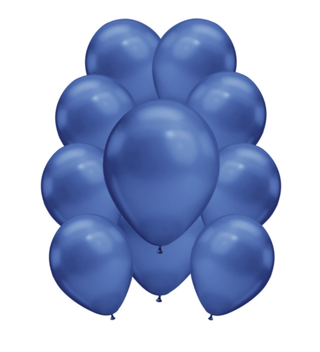 Chromové latexové balónky modré