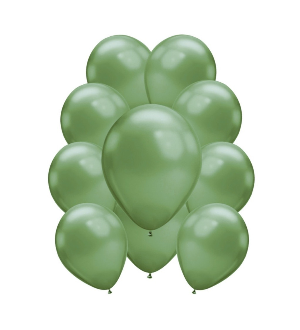 Chromové latexové balónky zelené