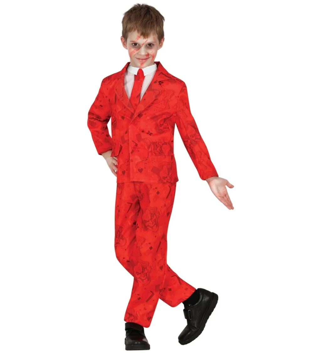 Dětský kostým červený oblek