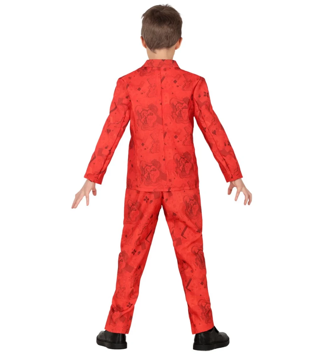 Dětský kostým červený oblek