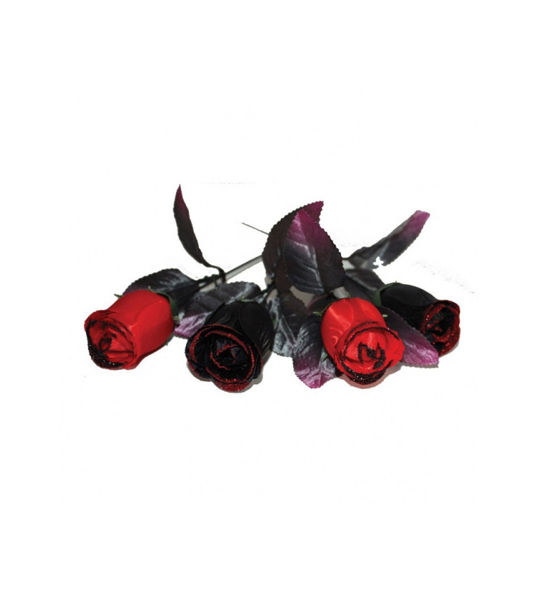 Černé a červené růže