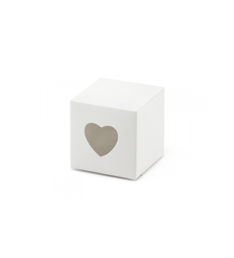 Bílé krabičky se srdcem