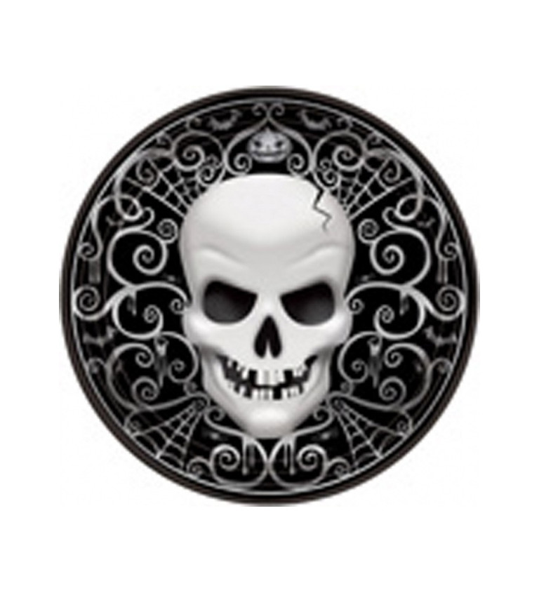 Gothic skull - Papírové talířky