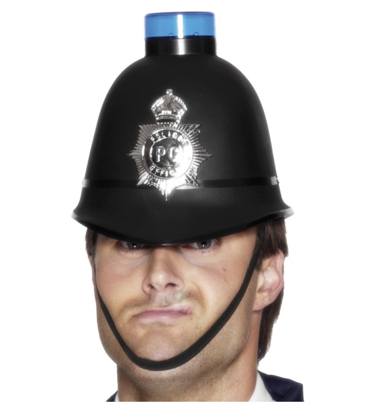 Britská černá policejní přilba