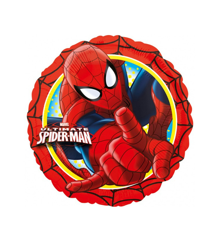 Fóliový balónek Spiderman - kulatý