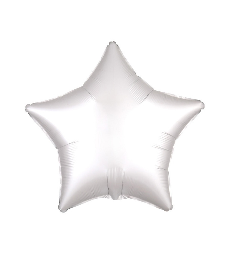 Fóliový balónek - Hvězda Bílá