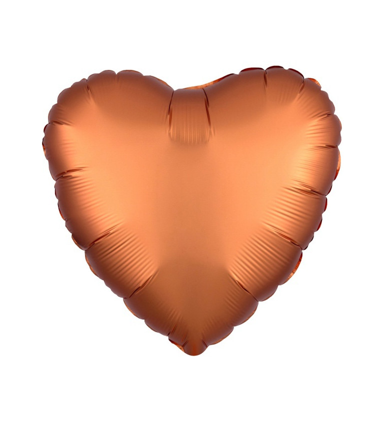 Fóliový balónek - Srdce Oranžové