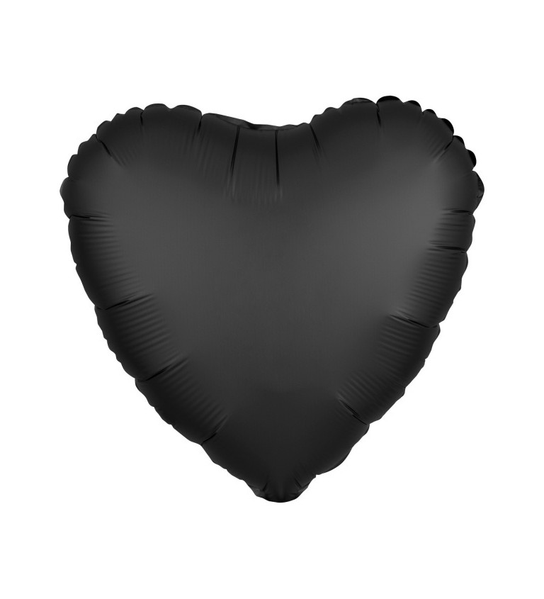 Fóliový balónek - Srdce Černé