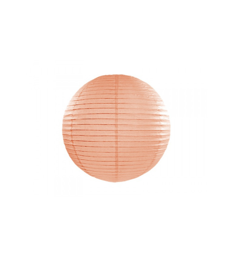 Papírový lampion II 25 cm - Světle oranžový