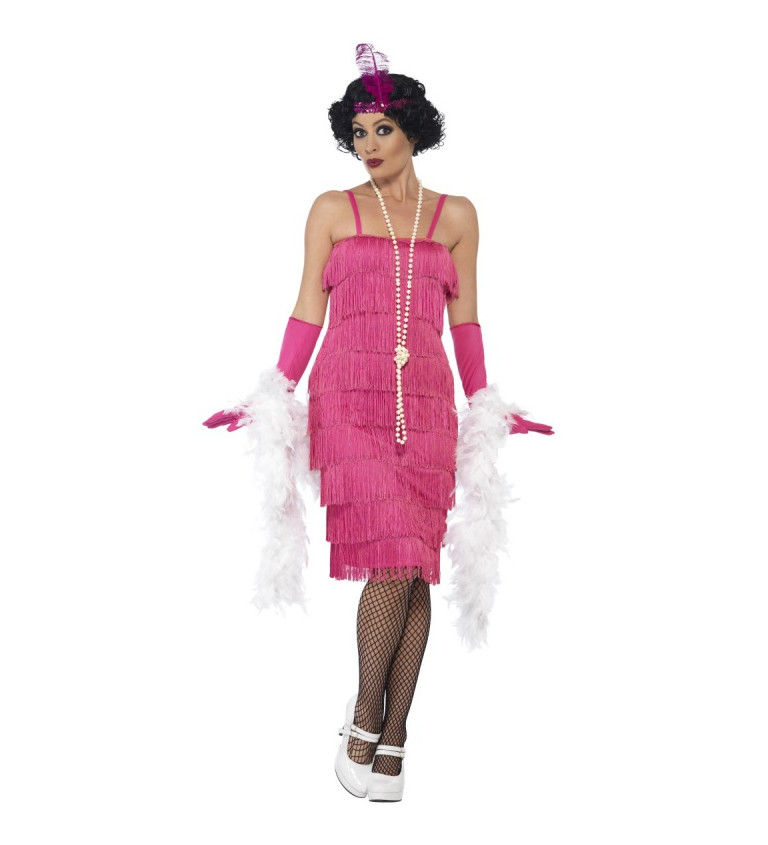 Růžový dámský kostým "prohibice"