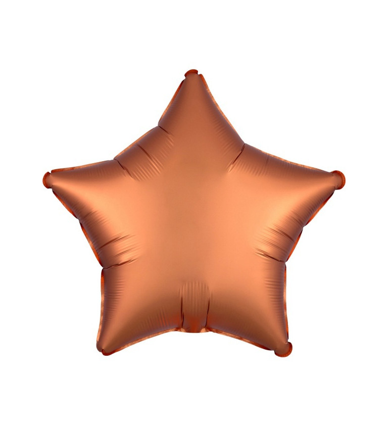 Fóliový balónek - Hvězda Oranžová