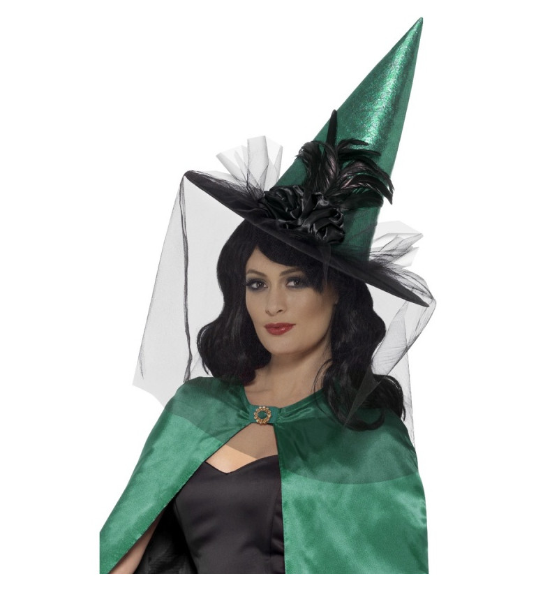Čarodějnický klobouk zelený