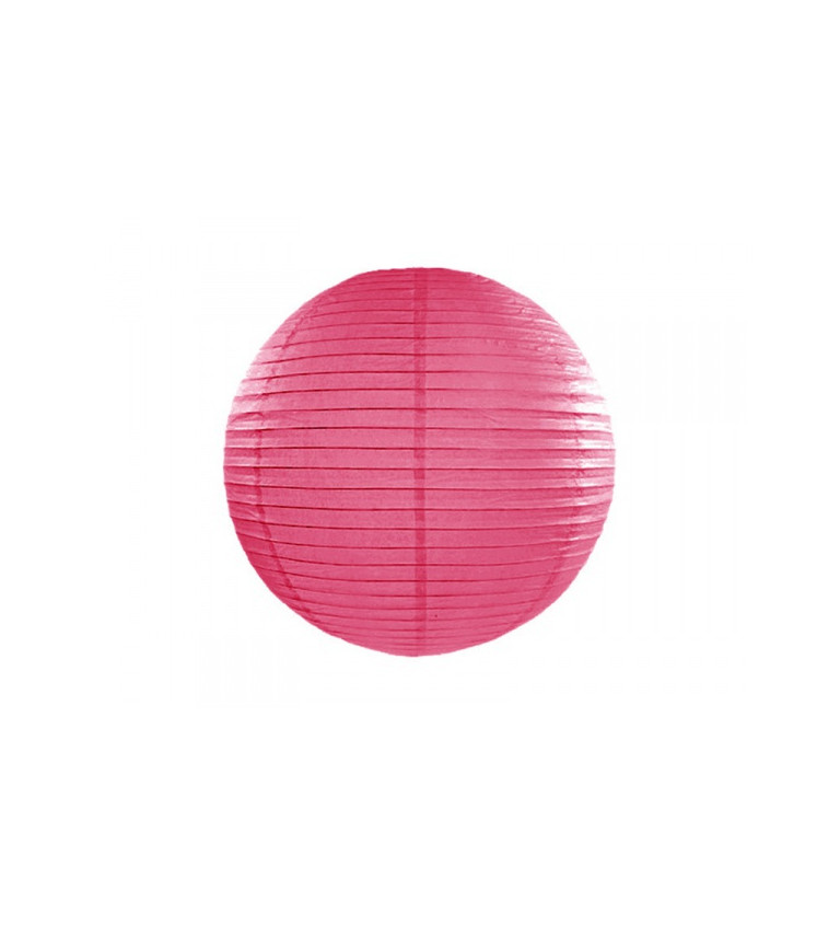 Papírový lampion II 35 cm - Tmavě růžový