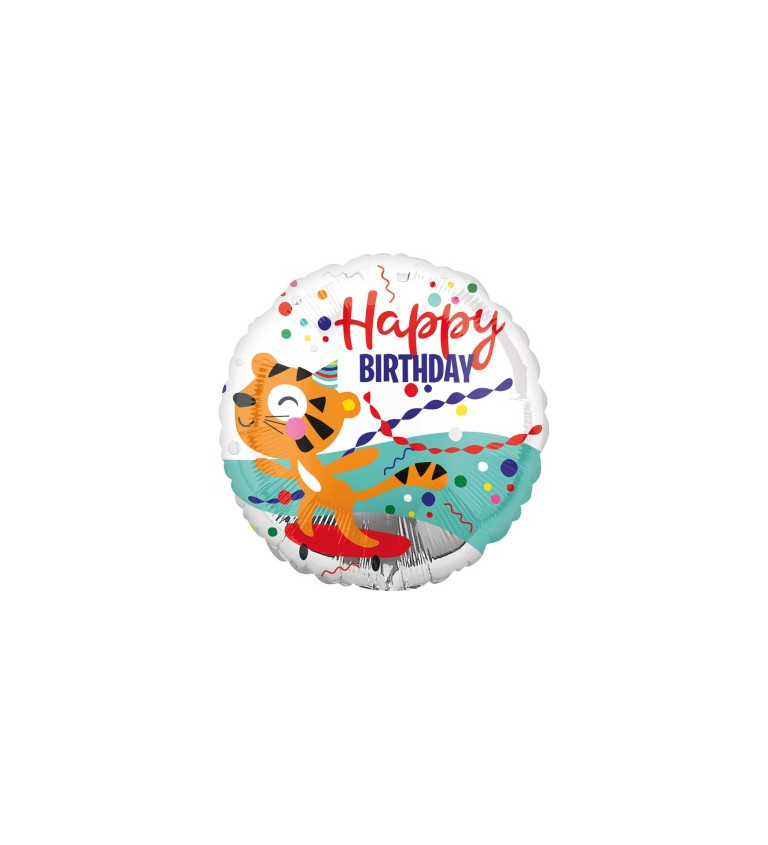 Narozeninový fóliový balónek - Tygr