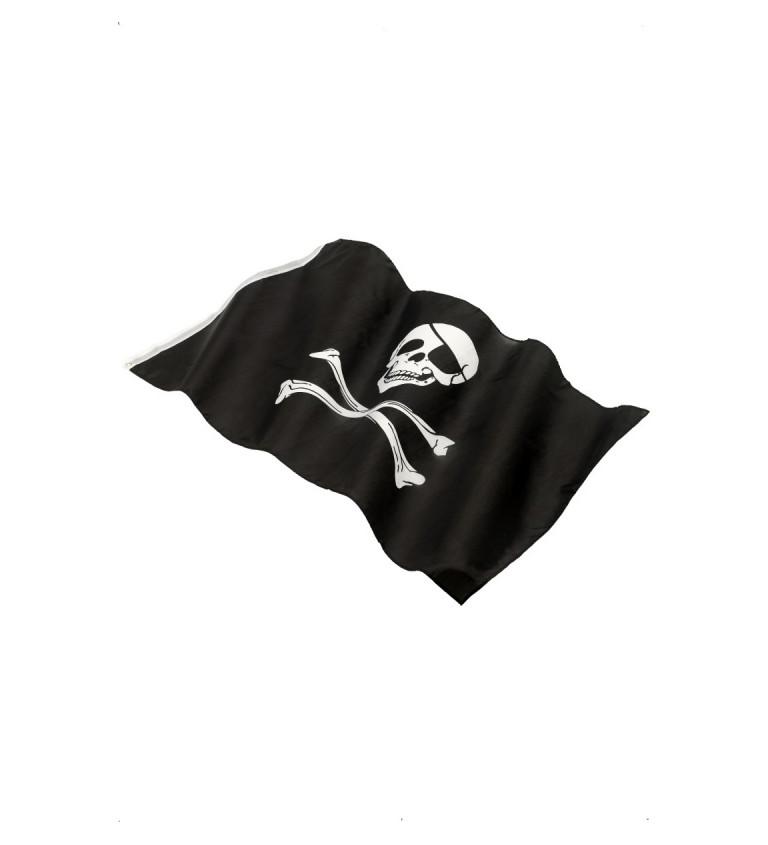 Velká černá pirátská vlajka