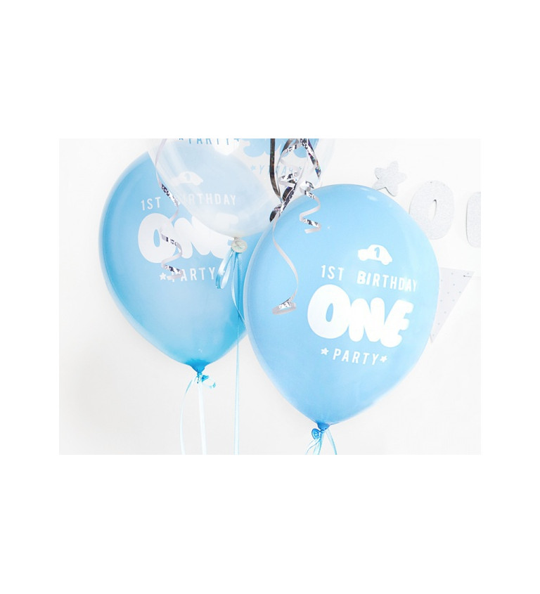Modré pastelové balónky One - silné