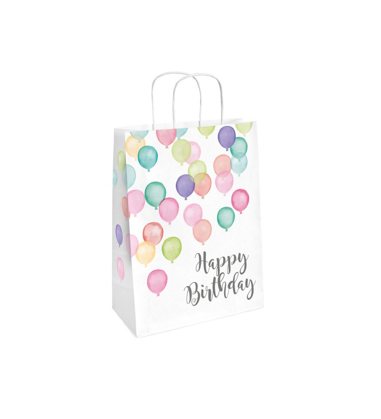 Dárkové tašky s balónky Happy Birthday