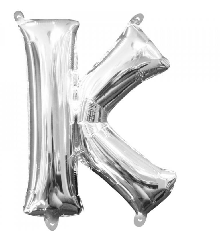 Stříbrný mini balónek -  K