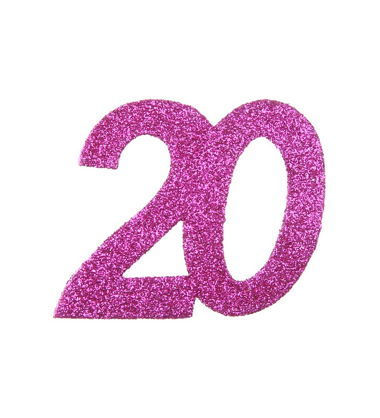 Konfety - 20. narozeniny, růžové