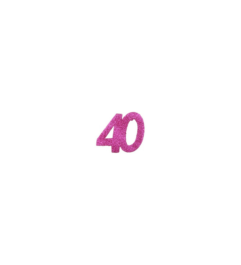 Konfety - 40. narozeniny, růžové