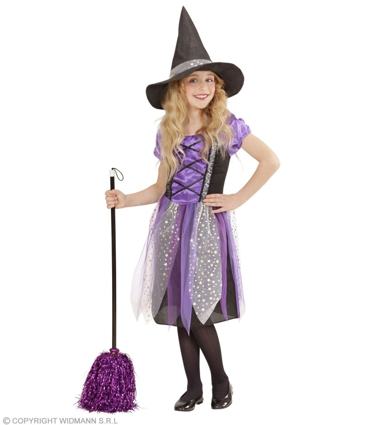 Dívčí kostým Fialová čarodějnice