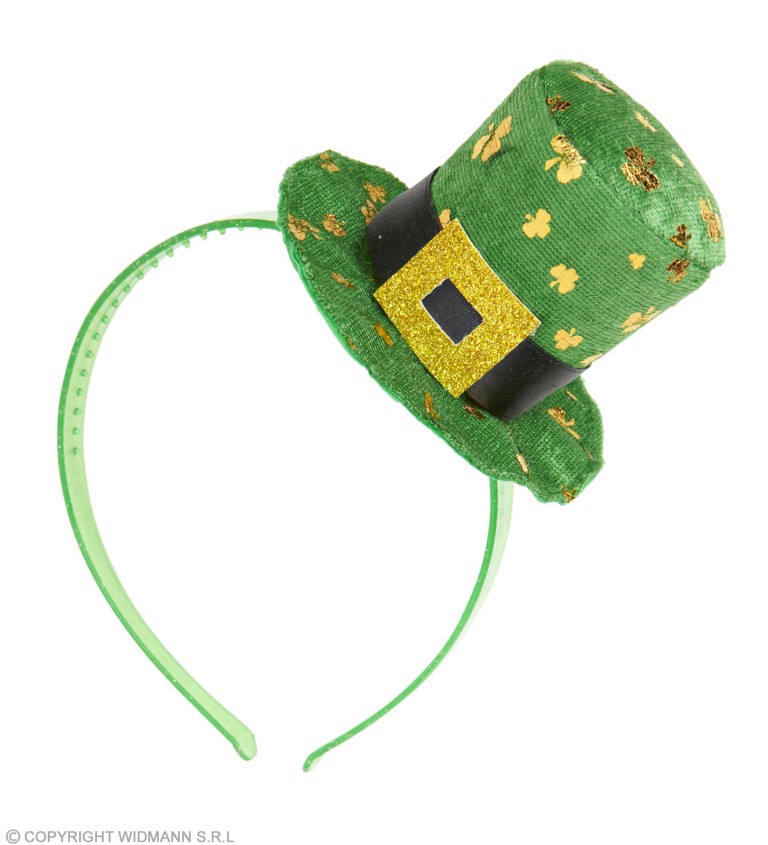 Čelenka se zeleným  mini kloboučkem