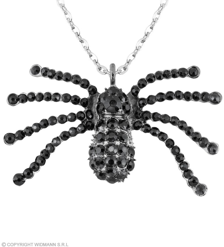 Černý náhrdelník - pavouk
