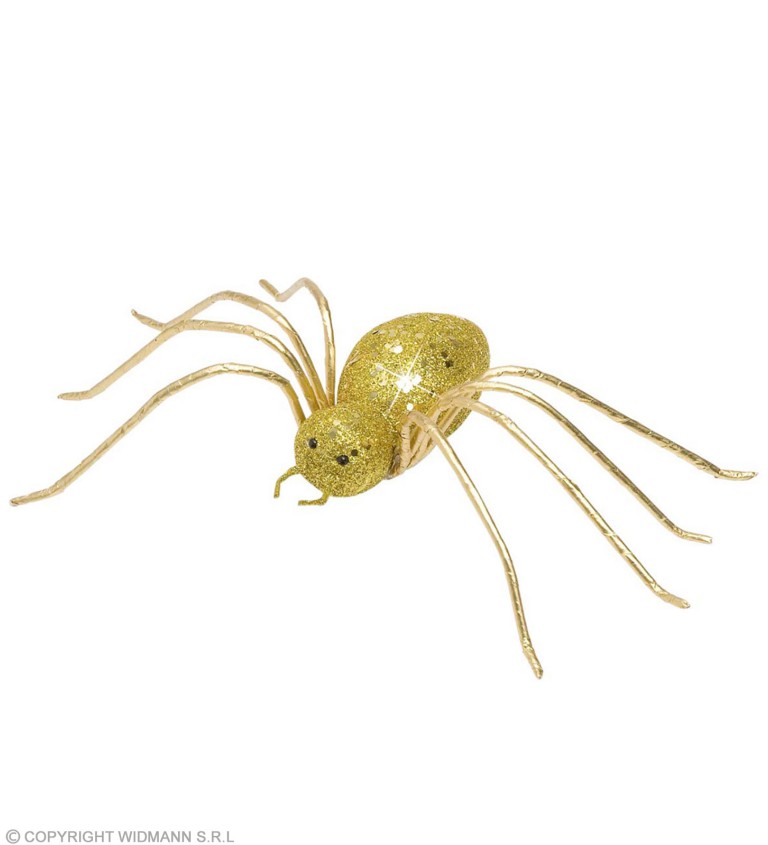 Dekorační zlatý pavouk