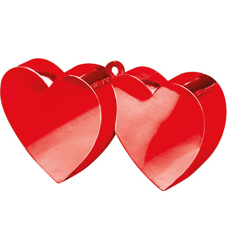 Závaží na balonky - červená srdce