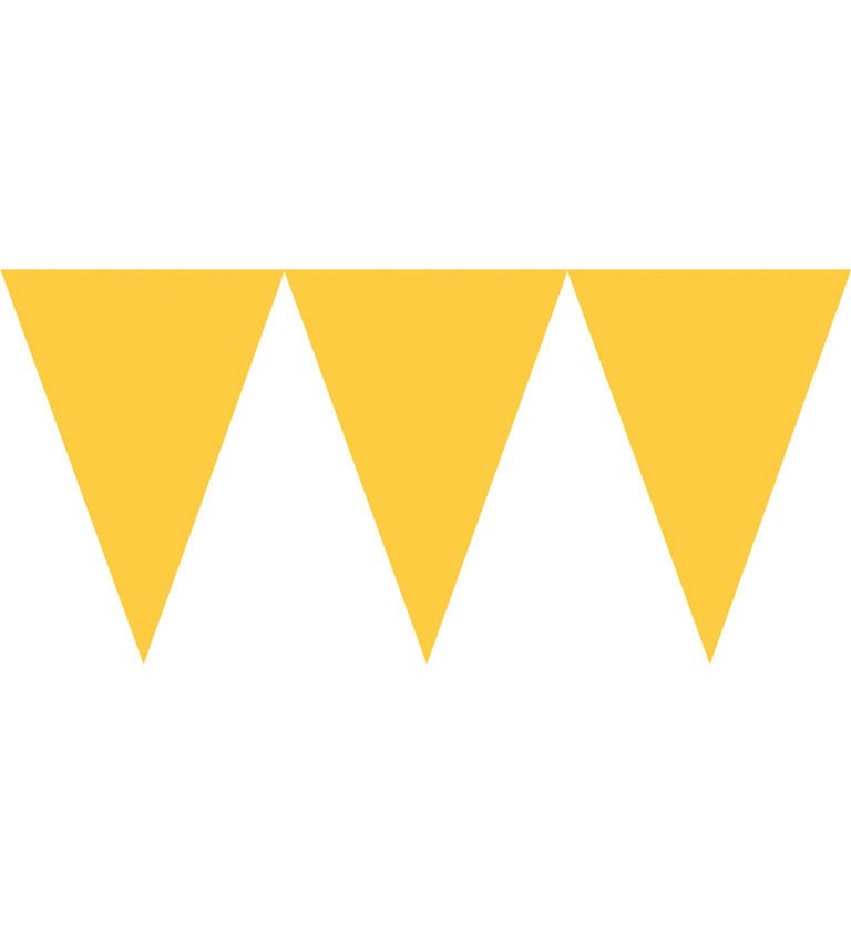 Trojúhelníková girlanda - Žlutá