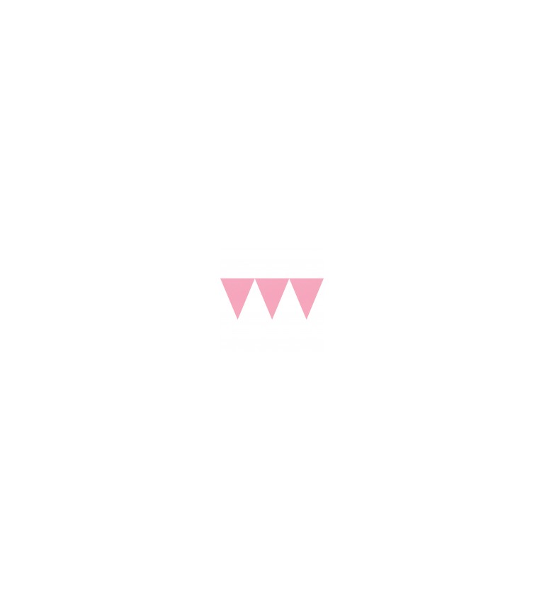 Trojúhelníková girlanda - Světle růžová