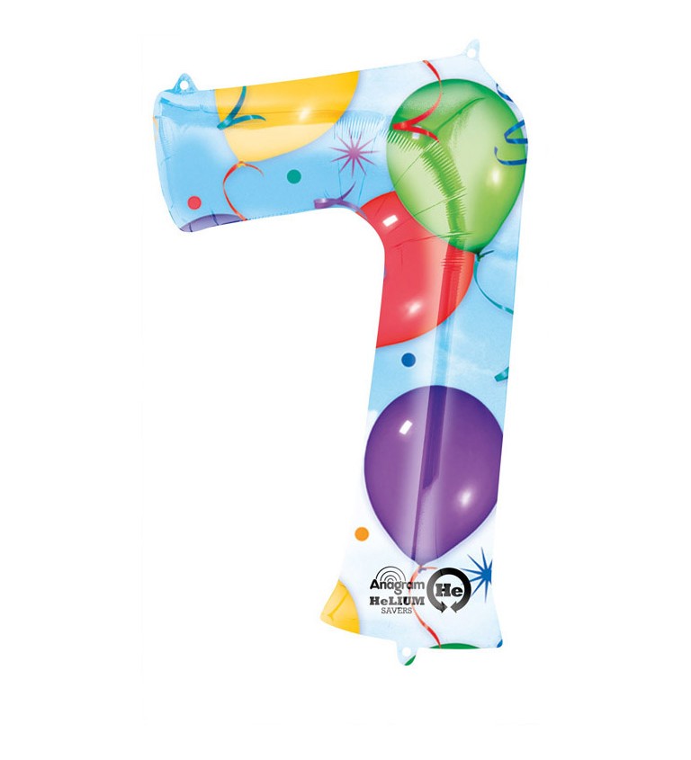 Fóliový balónek velký - Číslo 7