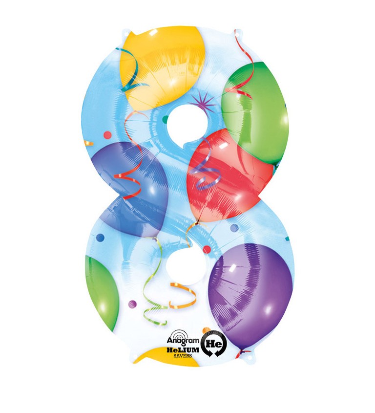 Fóliový balónek velký - Číslo 8