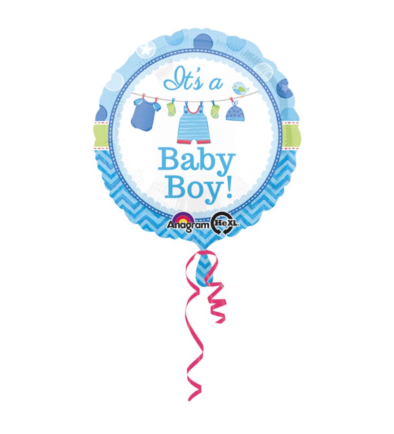 Fóliový balónek Baby modrý