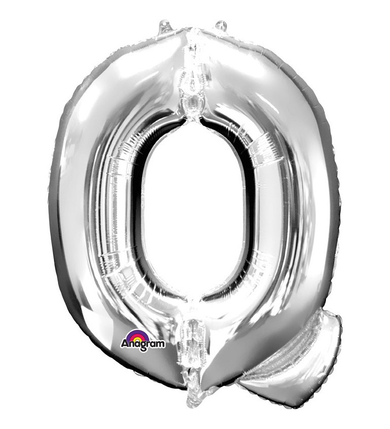 Fóliový balónek - Q Stříbrný
