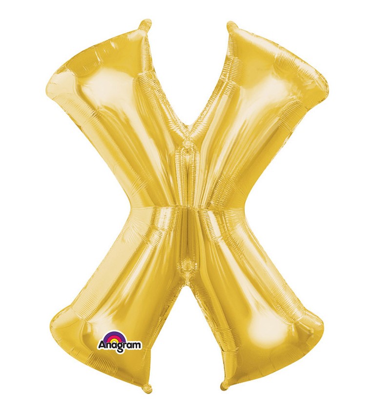 Fóliový balónek - X Zlatý