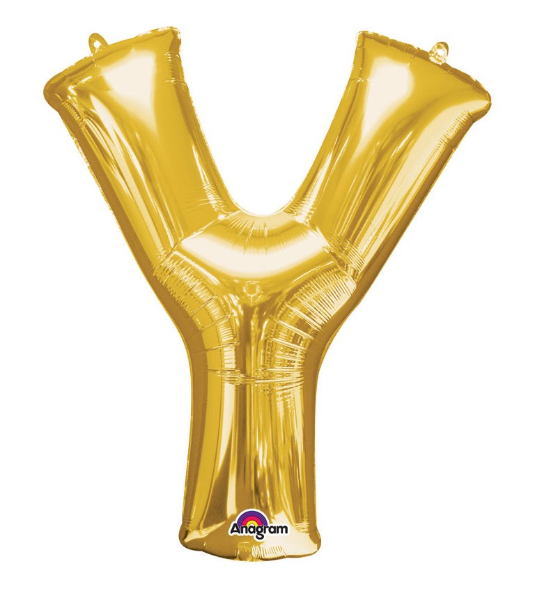Fóliový balónek - Y Zlatý
