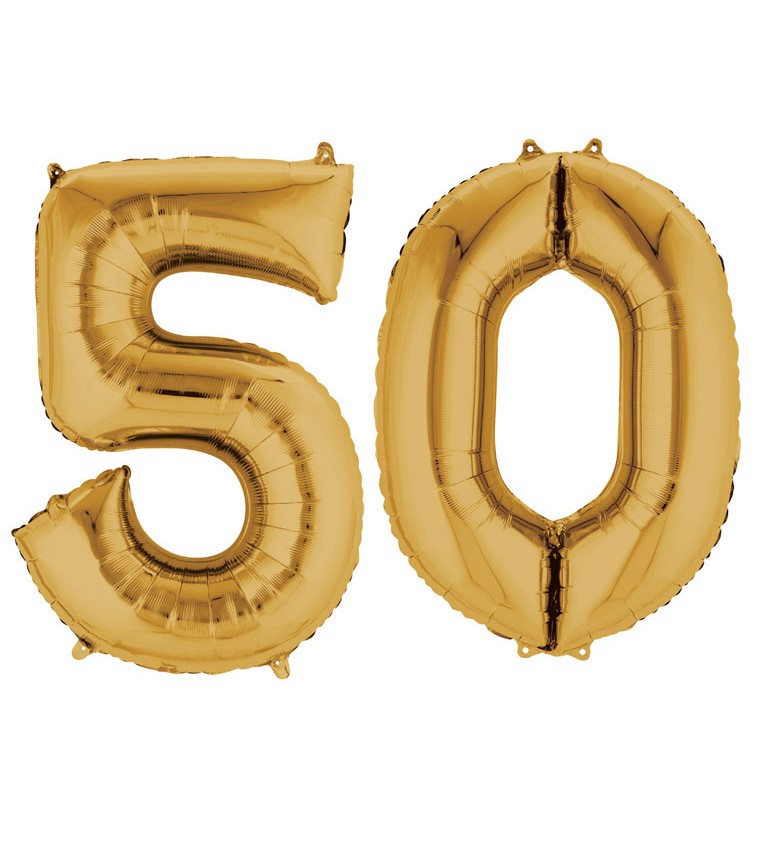 Fóliový balónek - zlatá 50