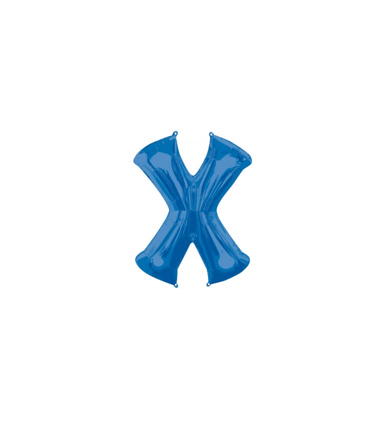 Fóliový balónek - X Modrý