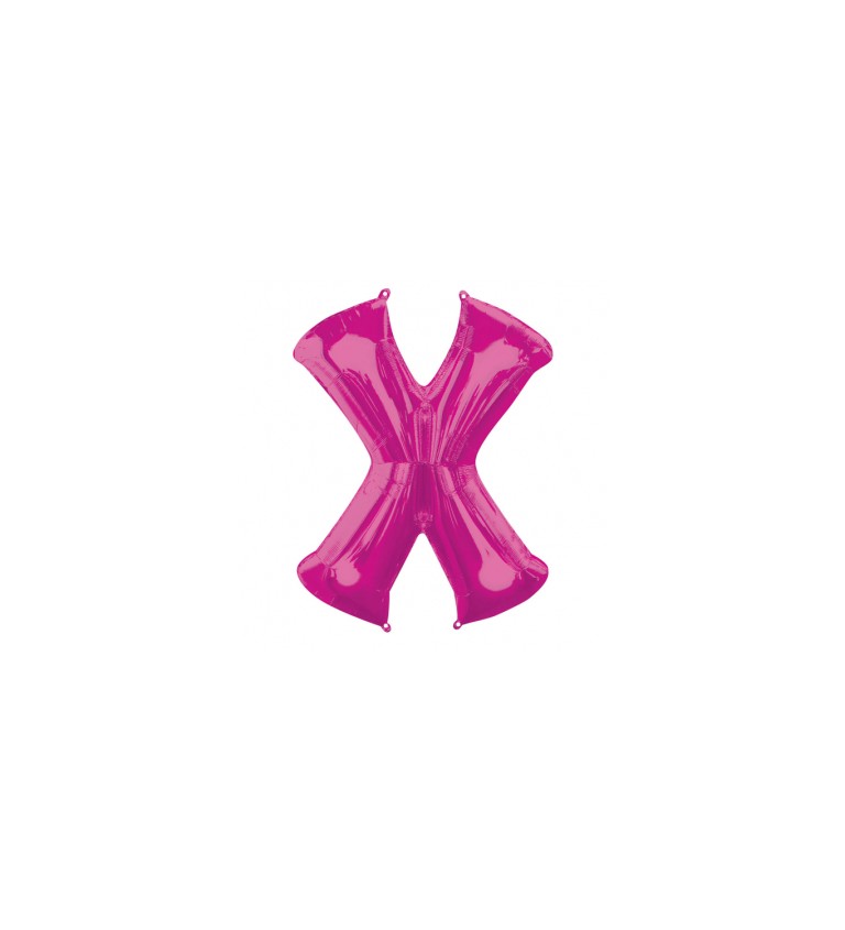 Fóliový balónek - X Růžový